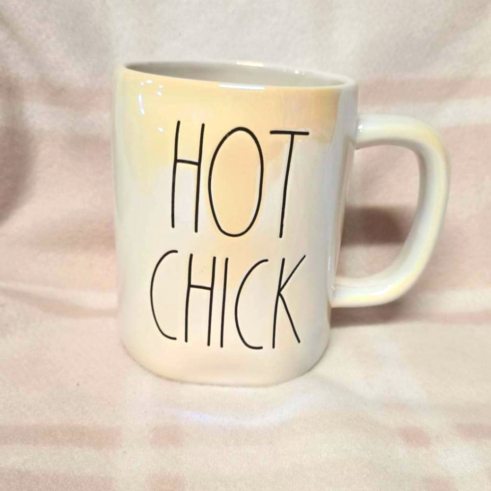 Rae Dunn "Hot Chick" Coffee Mug Iridescent Color